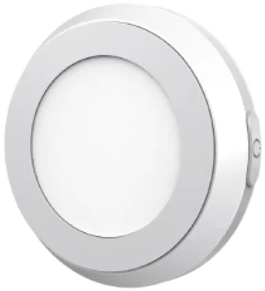 A round white ViLOG-compatible BLE beacon